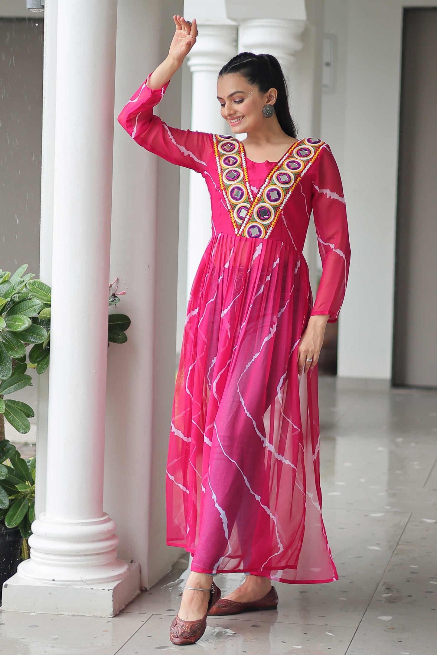 Festive Fusion Kurti – Leheriya x Kutchi Patchwork | Navratri
