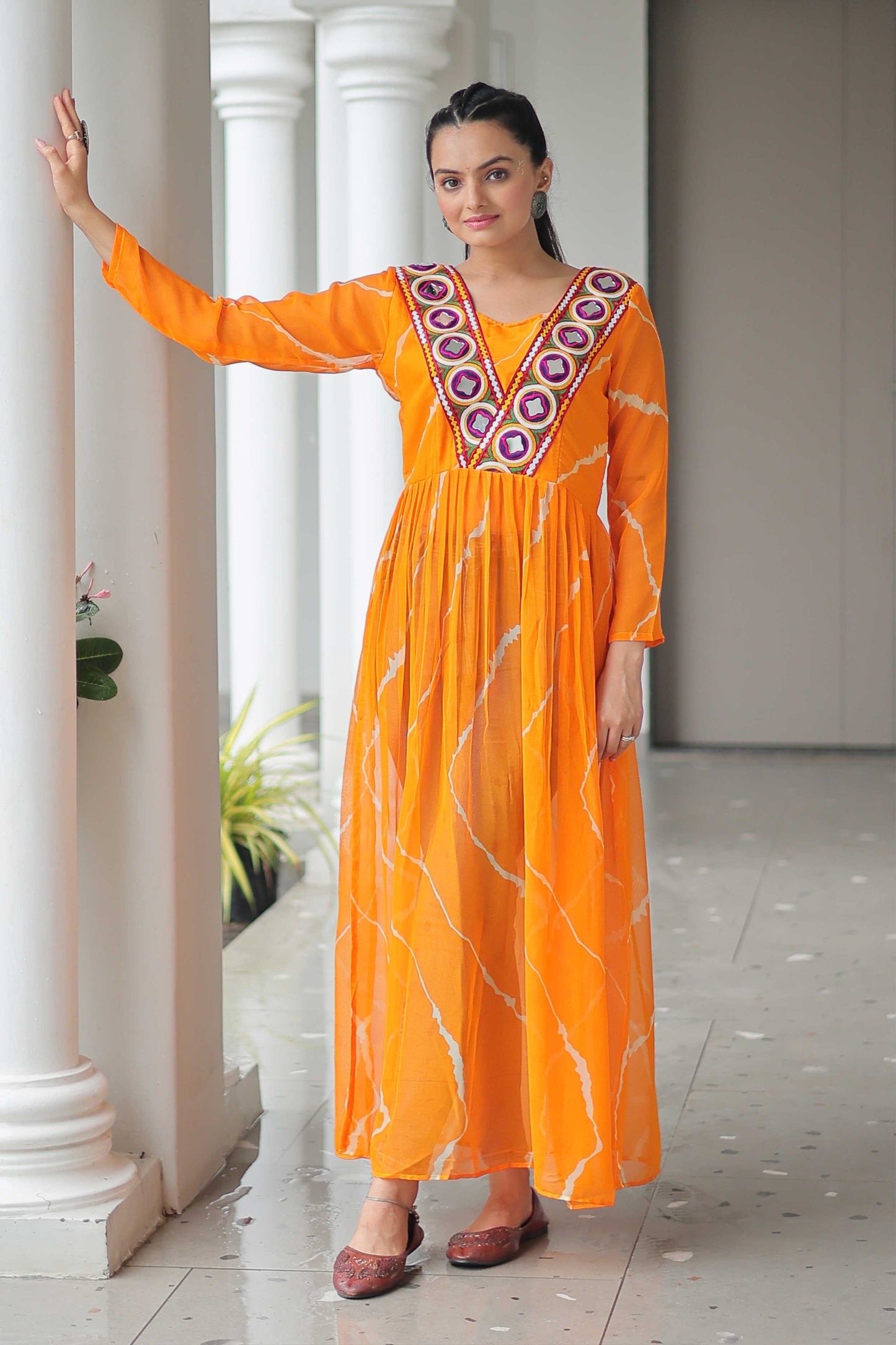 Festive Fusion Kurti – Leheriya x Kutchi Patchwork | Navratri