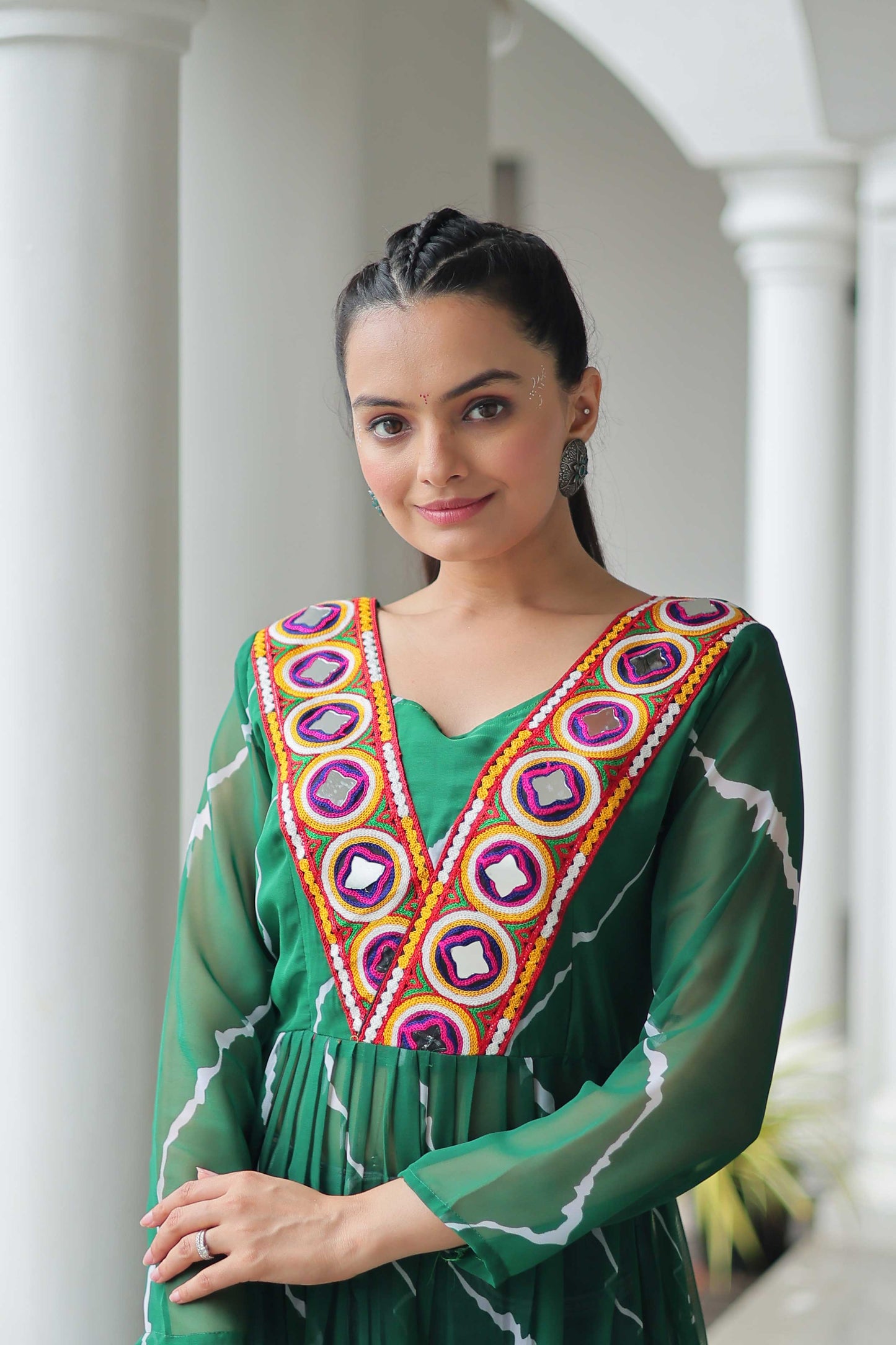 Festive Fusion Kurti – Leheriya x Kutchi Patchwork | Navratri
