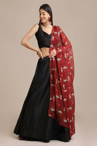 Flared Lehenga Choli Set with Dupatta