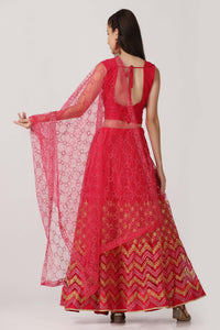 Embroidered Flared Lehenga Choli With Dupptta