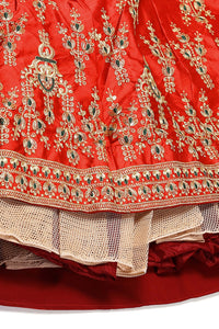 Embroidered Flared Lehenga Choli Set with Dupatta