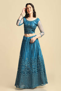 Women's Embroidered Net Lehenga Choli for Women I Morpeach I Designer I New I Bridal I Navratri I Bollywood I Letest I Stylish I Ready to wear I Lehenga for women