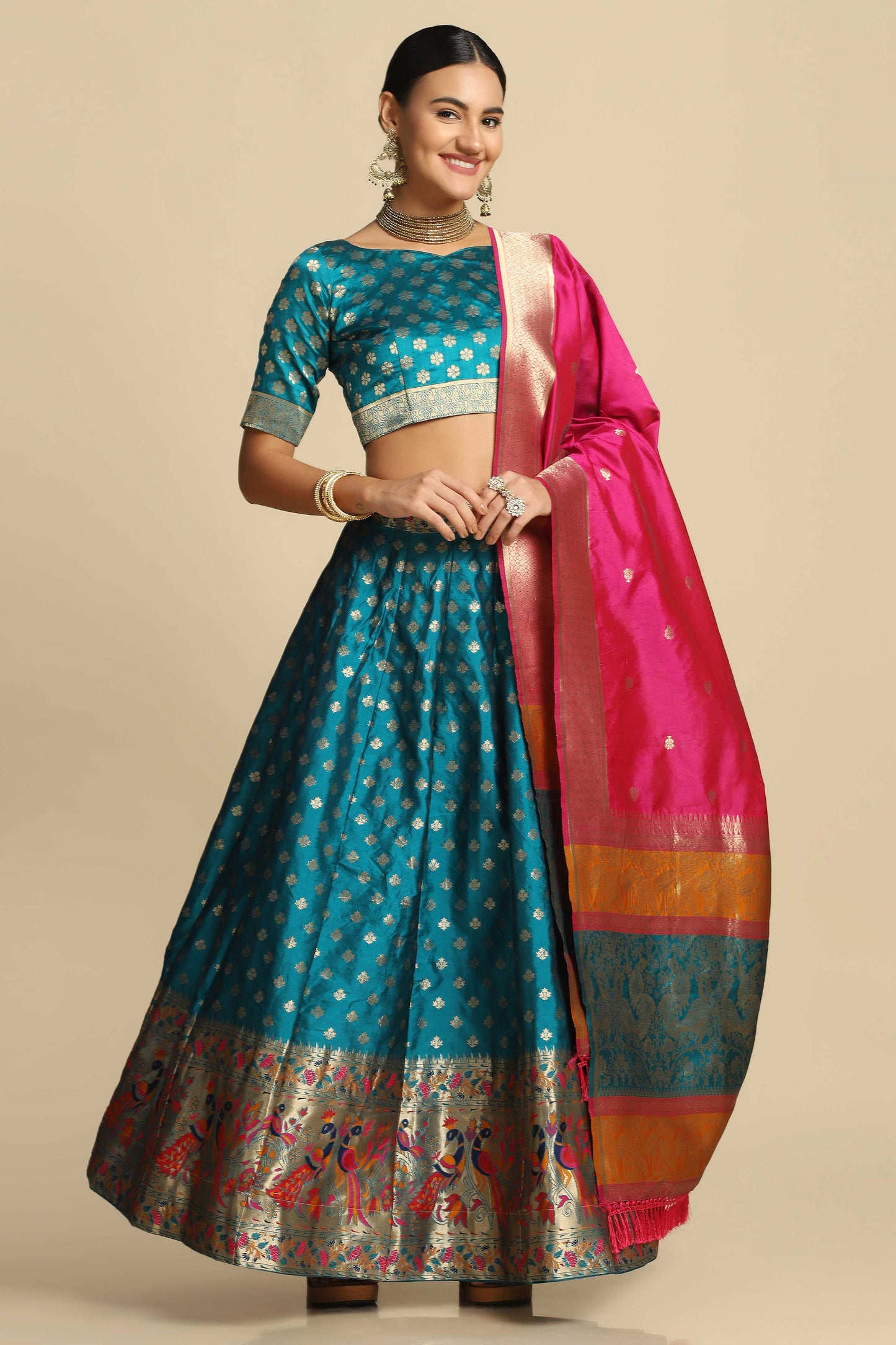 Banarasi Lehenga Choli With Dupatta Set