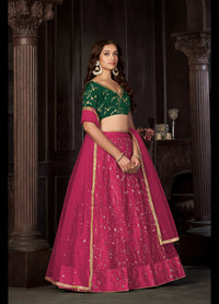 Embroidered Ready to Wear Lehenga & Unstitched Blouse With Dupatta