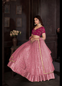 Embroidered Ready to Wear Lehenga & Unstitched Blouse With Dupatta