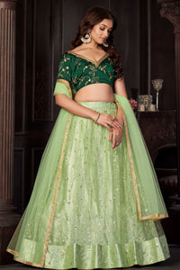 Embroidered Ready to Wear Lehenga & Unstitched Blouse With Dupatta