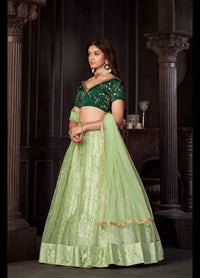 Embroidered Ready to Wear Lehenga & Unstitched Blouse With Dupatta