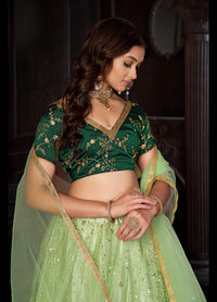 Embroidered Ready to Wear Lehenga & Unstitched Blouse With Dupatta