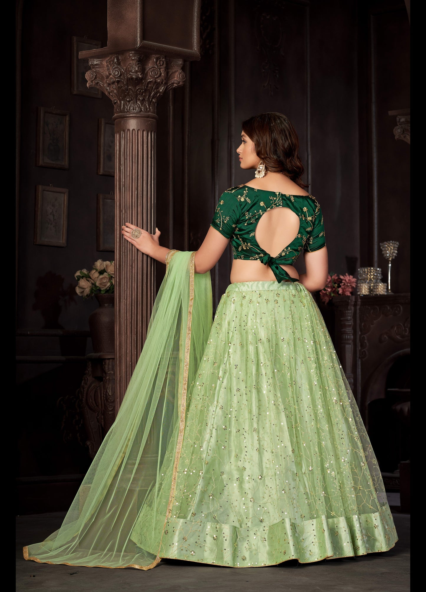 Embroidered Ready to Wear Lehenga & Unstitched Blouse With Dupatta