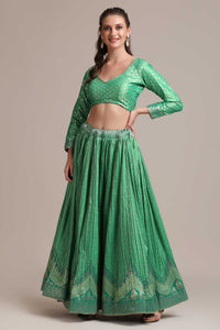 Zari Woven Lehenga Choli Set with Dupatta