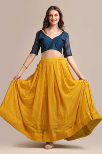 Yellow Embroidered Georgette Lehenga Choli