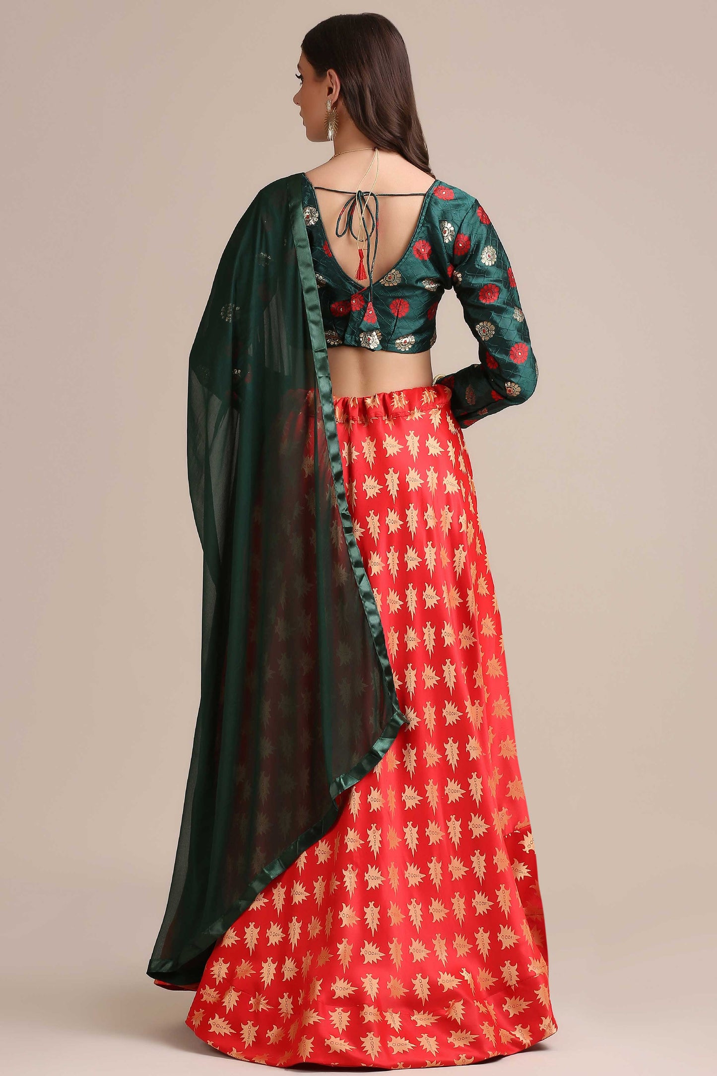 Printed Lehenga Choli Set with Dupatta