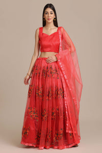 Embroidered Lehenga Choli Set with Dupatta