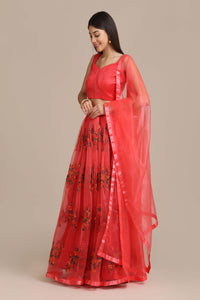 Embroidered Lehenga Choli Set with Dupatta