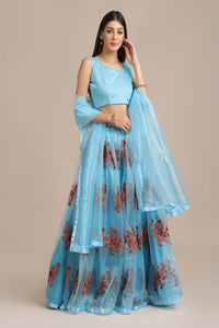 Embroidered Lehenga Choli Set with Dupatta