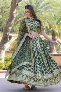 Designer Dyeable Pure Viscose Jacquard Lehenga Choli & Dupatta Set