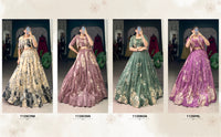Blooming Grace in Tussar Silk – Floral Printed Lehenga Choli with Matching Koti for Festive Elegance