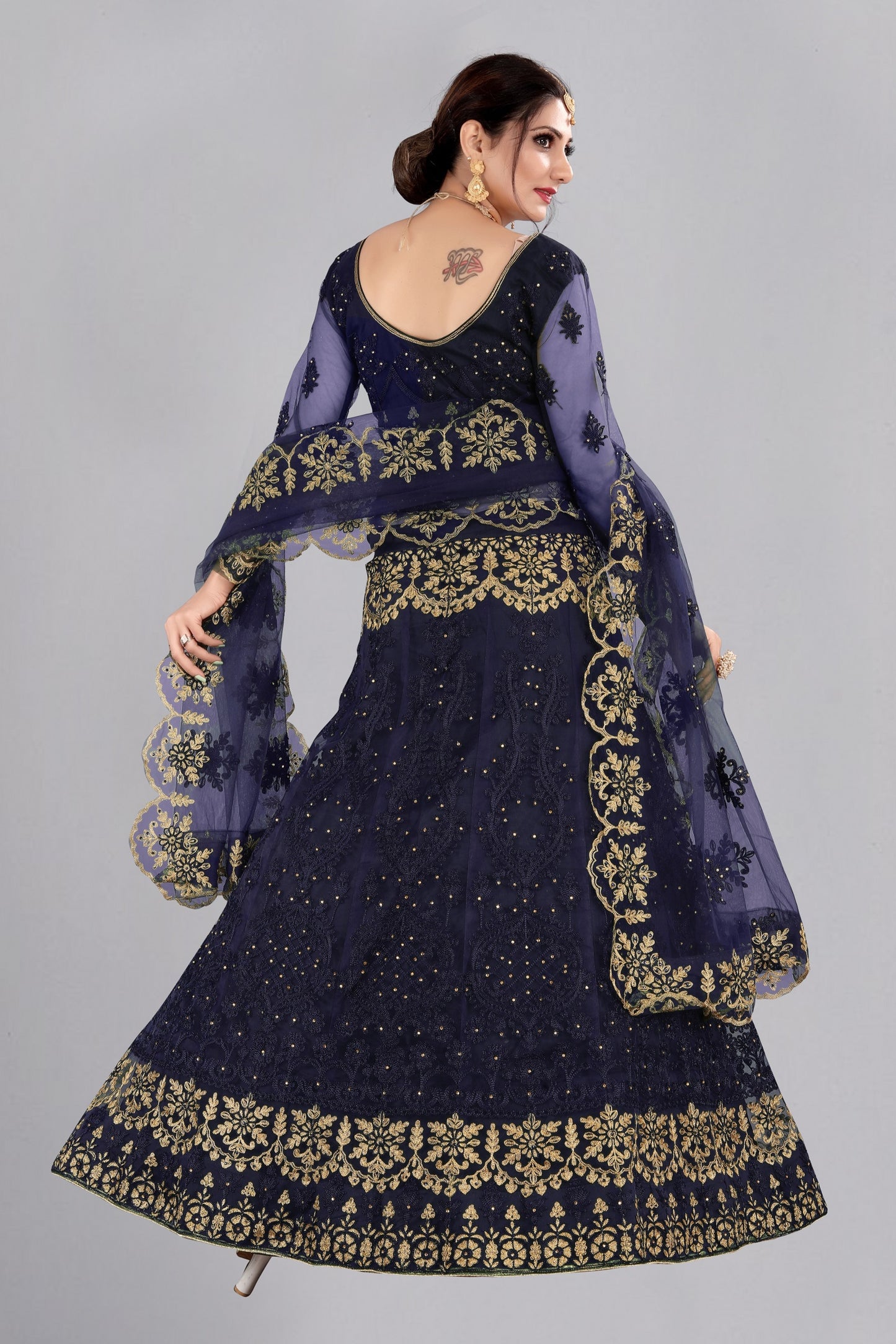 Embroidered Ready to Wear Lehenga & Unstitched Blouse With Dupatta