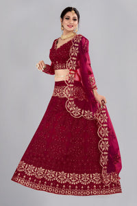 Embroidered Ready to Wear Lehenga & Unstitched Blouse With Dupatta