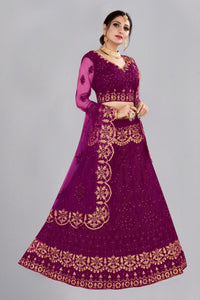 Embroidered Ready to Wear Lehenga & Unstitched Blouse With Dupatta