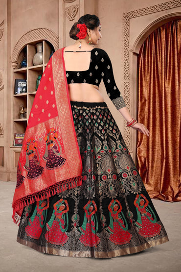 Pakistani and Indian Wedding Wear Bollywood Designer Black Lehenga Choli