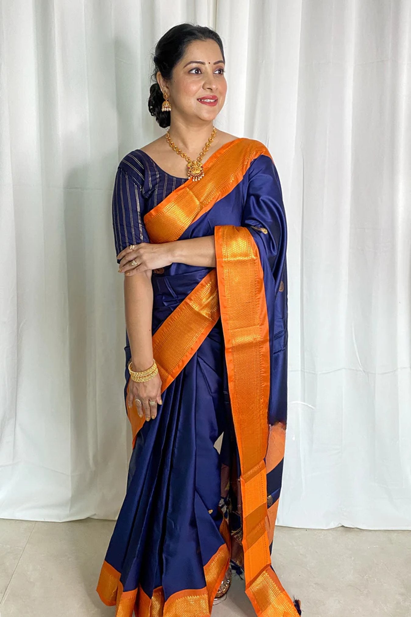 Best New Kanjivaram Pure Silk Saree With Contrast Border