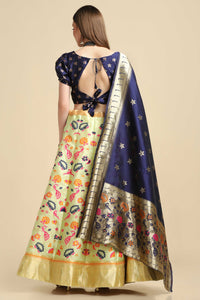 Function Wear Designer  Jacquard Silk Gold Woven Work Lehenga Choil