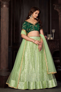 Embroidered Ready to Wear Lehenga & Unstitched Blouse With Dupatta