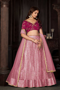 Embroidered Ready to Wear Lehenga & Unstitched Blouse With Dupatta