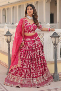 Designer Dyeable Pure Viscose Jacquard fabric Lehenga Choli & Dupatta Set