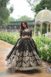 Designer Lehenga collection Made with Rangoli Silk With Sequins And thread Embroidered work Lehenga Choli with Dupatta-2025