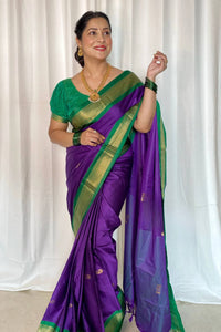 Best New Kanjivaram Pure Silk Saree With Contrast Border