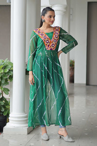 Festive Fusion Kurti – Leheriya x Kutchi Patchwork | Navratri