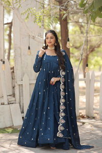 Designer Gown with Dupatta Set for wedding, Party, Birthday, Evening.