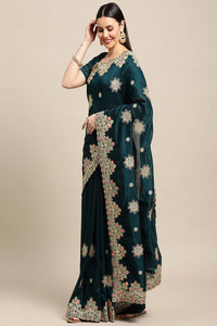 Traditional Saree with Embroidery