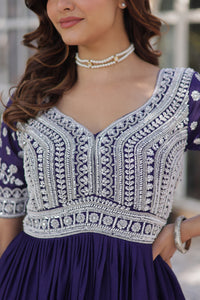 Lehenga with Readymade Slit Cut Long Kurti Set – Star Georgette with Beads & Sequins Embroidery