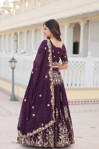 Embroidered Semi Stitched Lehenga Choli