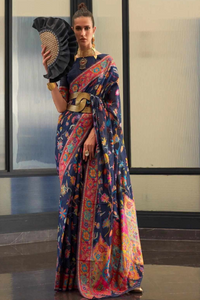 Colour Kashmiri Modal Silk Saree With Jacquard Work