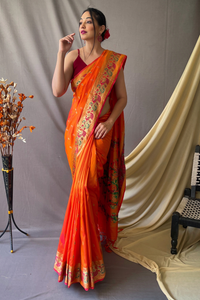 Paithani Soft Silk Saree With Blouse Piece