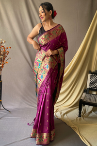 Paithani Soft Silk Saree With Blouse Piece