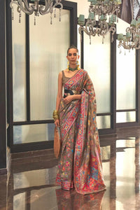 Colour Kashmiri Modal Silk Saree With Jacquard Work