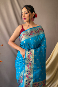 Paithani Soft Silk Saree With Blouse Piece